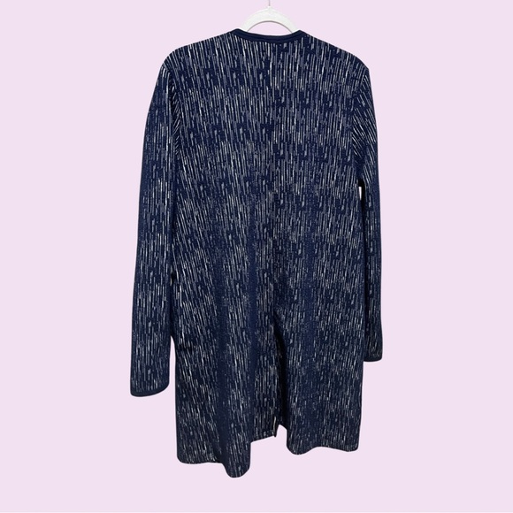 Navy Longline Jacquard Coat by Long Tall Sally - Picture 4 of 10